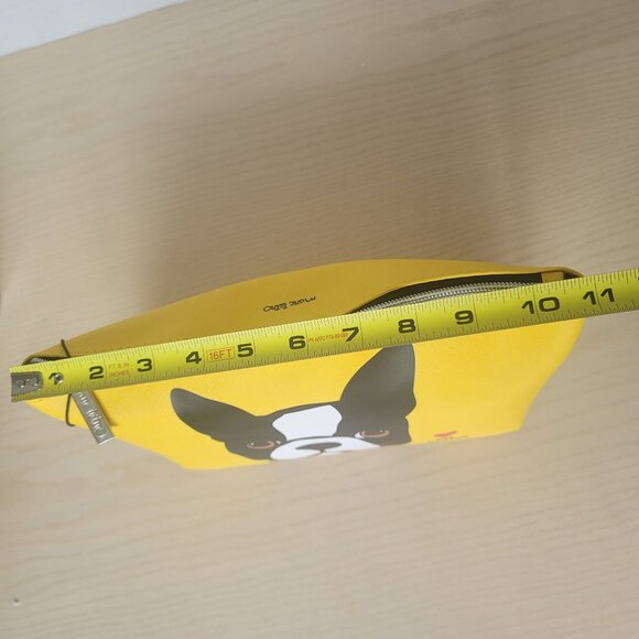 Marc Tetro Love My Boston Terrier Dog Large Yellow Make Up Travel Zip Bag Pouch - Picture 9 of 11